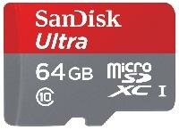 ����� ������ SanDisk Micro SDXC Ultra 533X 64GB Class 10 ���������� � ��������� (SDSQUNC-064G-GN6MA)