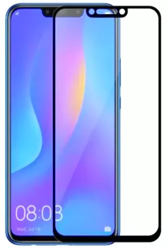 Защитное стекло 5D Glass (0,3mm) 9H для Huawei P Smart (2019) Черный
