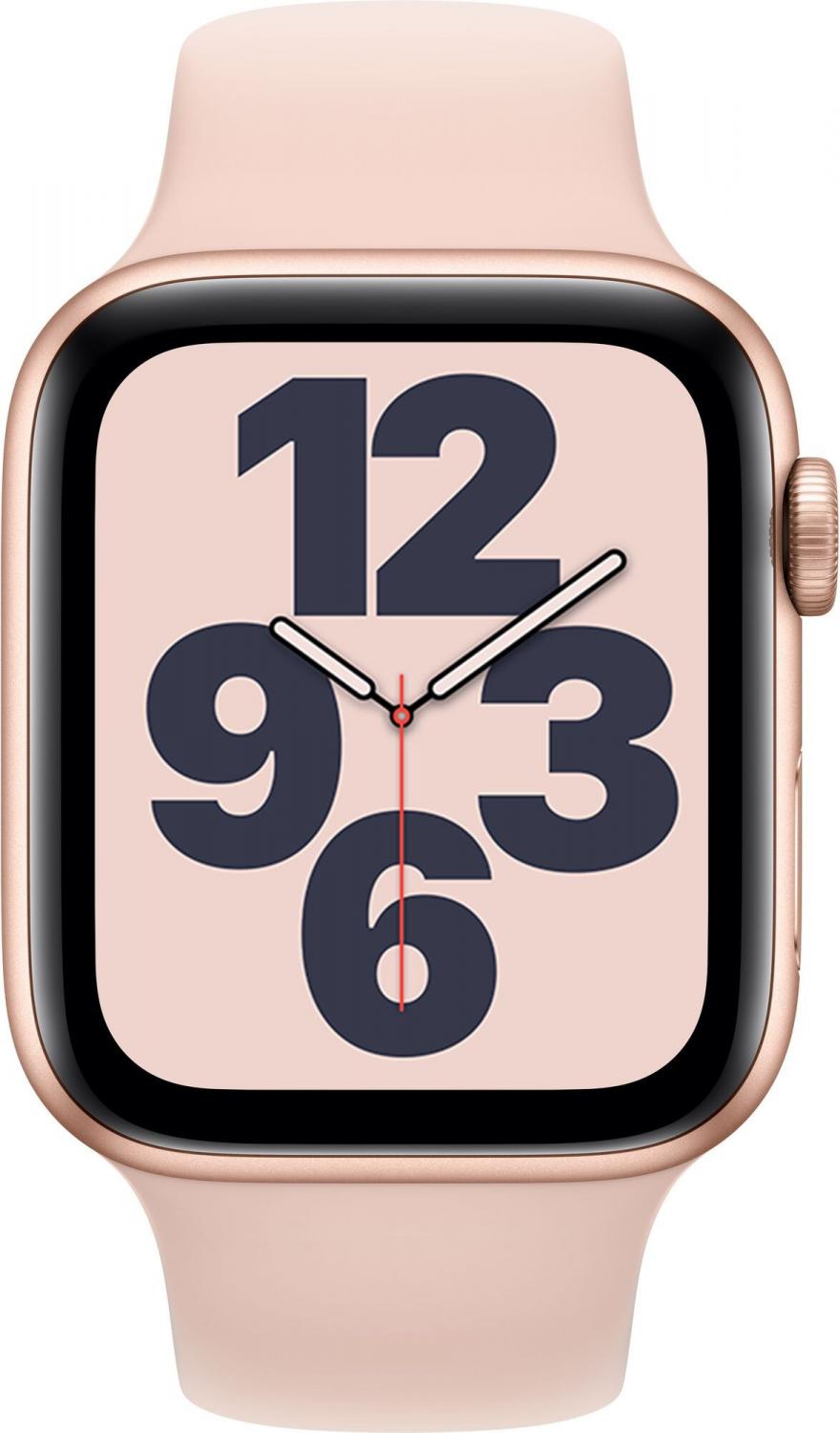 Умные часы Apple Watch SE GPS 44mm Aluminum Case with Sport Band Gold (Золотистый/розовый песок)