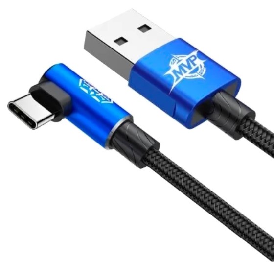 Кабель Type-C Baseus CATMVP-A03 Baseus MVP Elbow USB - USB Type-C 1м Blue (Синий)