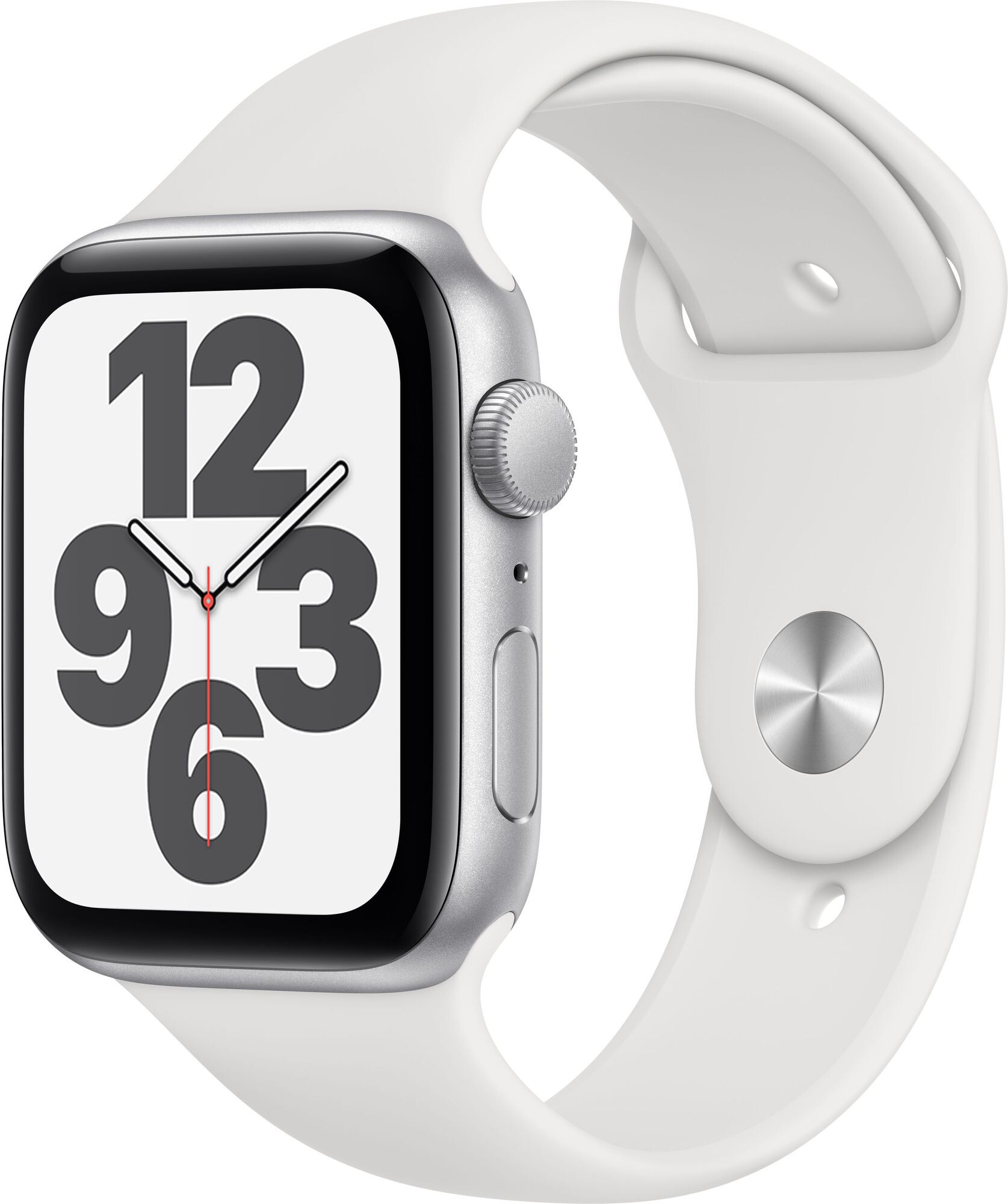 Умные часы Apple Watch SE GPS 44mm Aluminum Case with Sport Band White (Серебристый/белый)