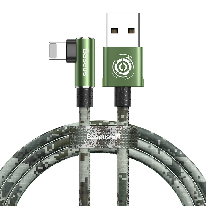 Кабель Lightning Baseus CALMC-A06 Camouflage Mobile Game Cable USB For iP 2.4A 1м Green (Зеленый)