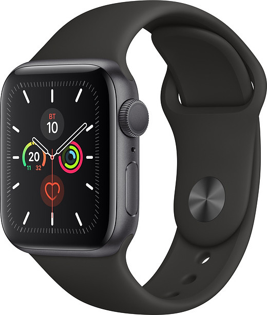 Умные часы Apple Watch Series 5 GPS 40mm Aluminum Case with Sport Band Space Gray (Серый космос/черный)