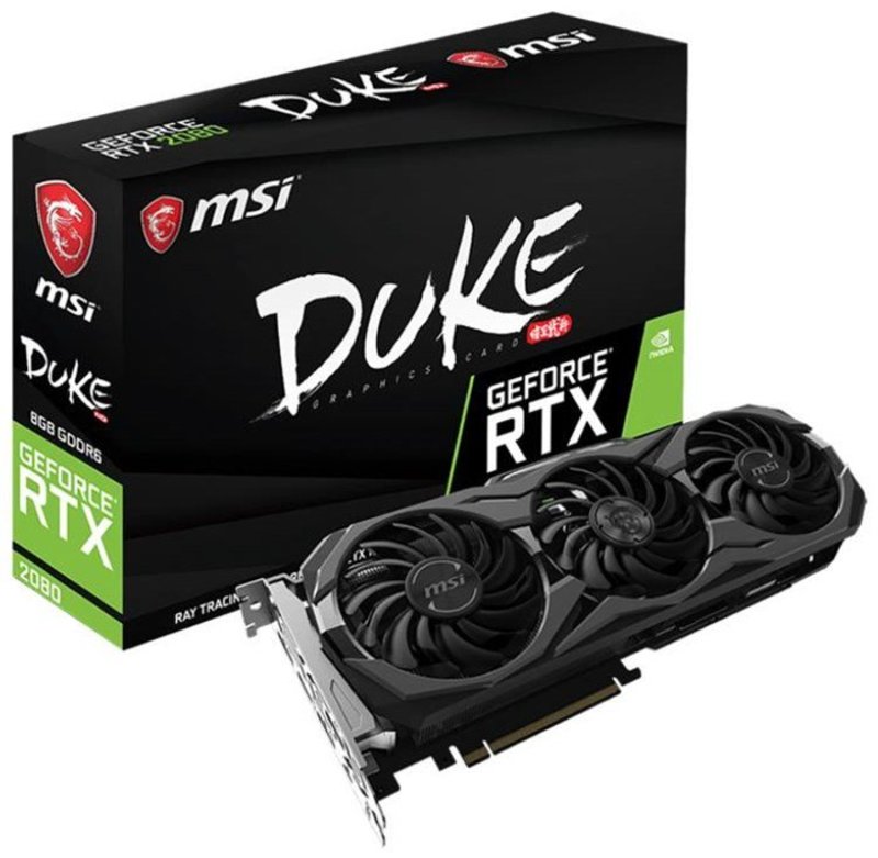 Видеокарта MSI GeForce RTX 2080 nVidia GeForce RTX 2080, 8Gb, GDDR6 (RTX 2080 DUKE 8G OC)