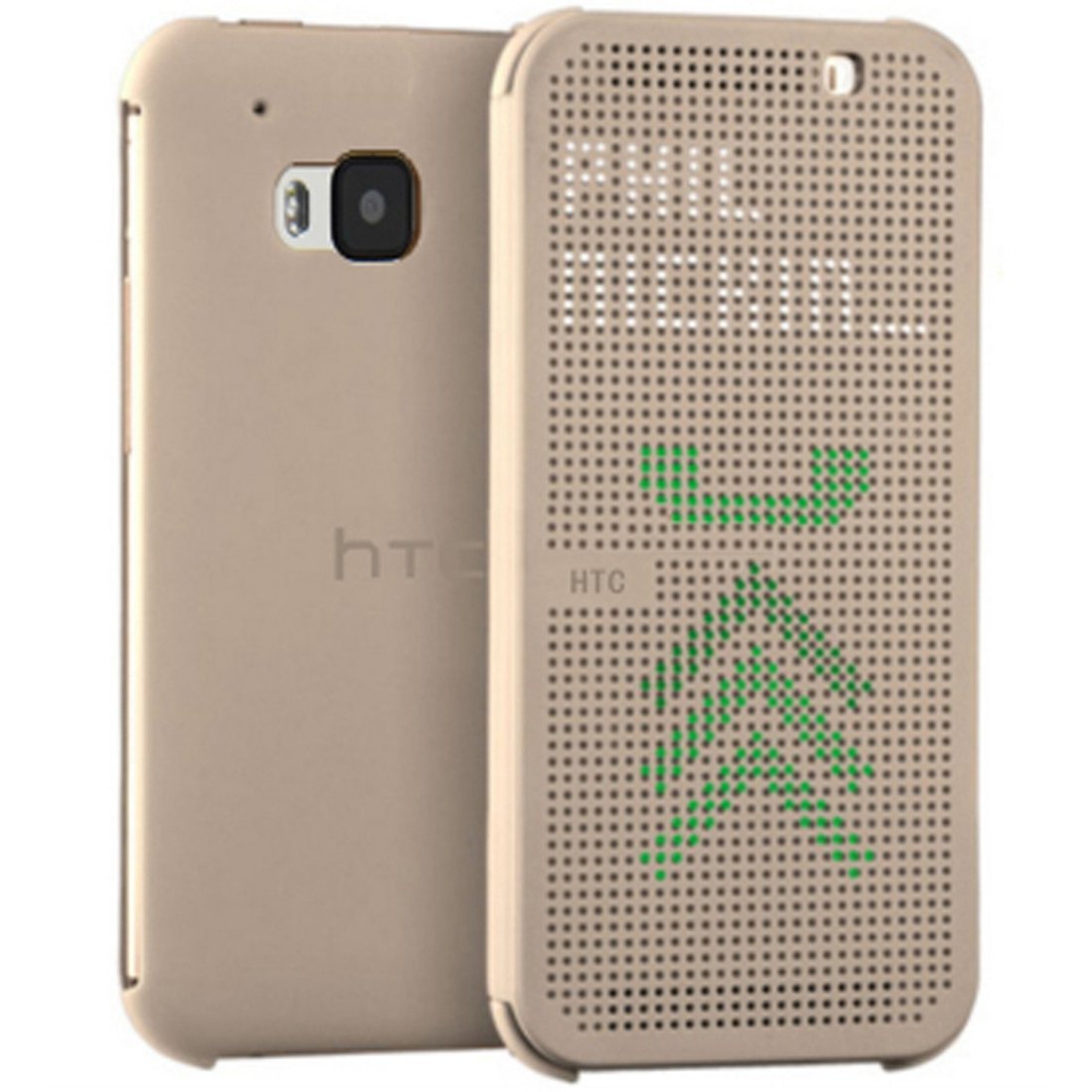 Чехол-книжка HTC Dot View для HTC One M9 (Оригинальный аксессуар) Gold