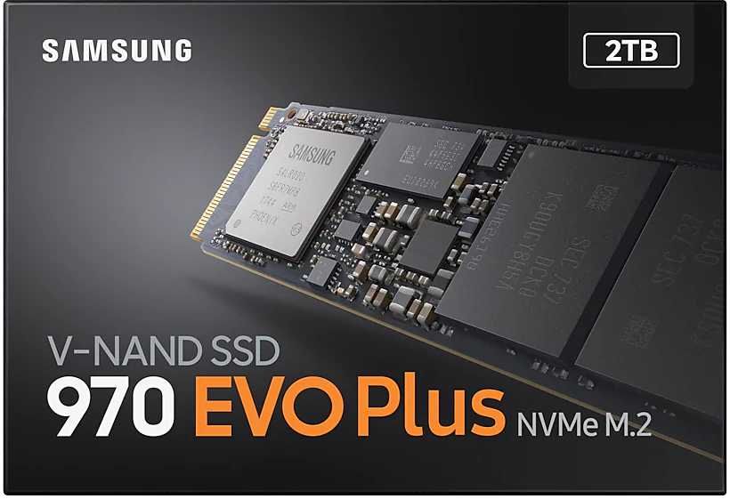 SSD Накопитель Samsung 970 EVO Plus, 2 000Gb, M.2 2280, PCI-E x4, SSD (MZ-V7S2T0BW)
