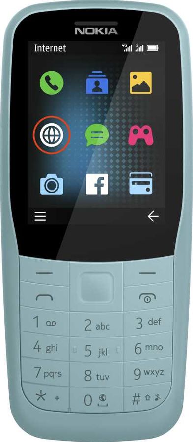 Мобильный телефон Nokia 220 4G Dual Sim Blue (Бирюзовый)