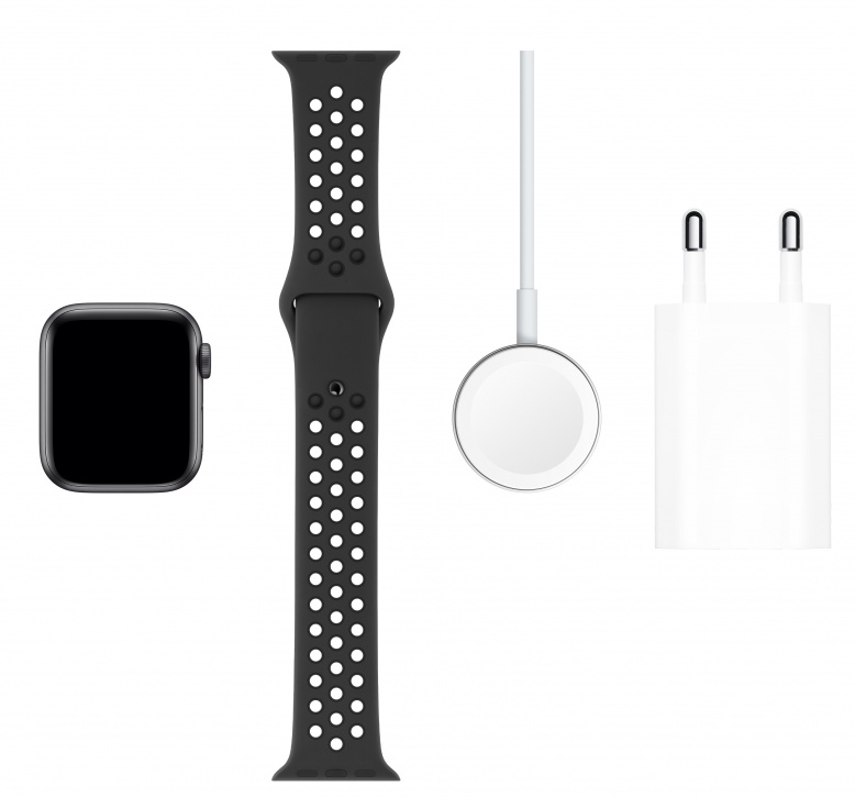 Умные часы Apple Watch Series 5 GPS 40mm Aluminum Case with Nike Sport Band Space Gray (Серый космос/антрацитовый/черный)