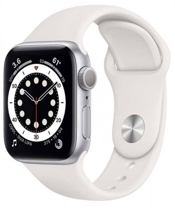 Умные часы Apple Watch Series 6 GPS 40mm Aluminum Case with Sport Band White (Серебристый/белый)