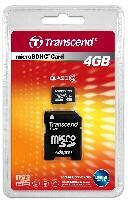 ����� ������ Transcend Micro SDHC 4GB Class 6 ���������� � ��������� (TS4GUSDHC6)