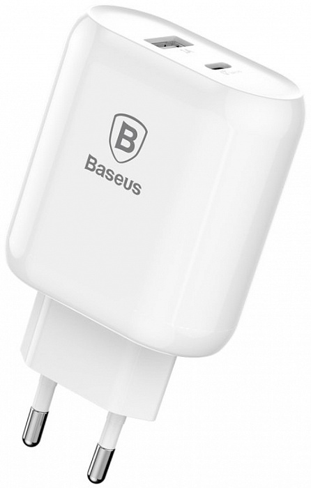 Сетевая зарядка Baseus Bojure Type-C PD+USB ( CCALL-BG02) White (Белый)
