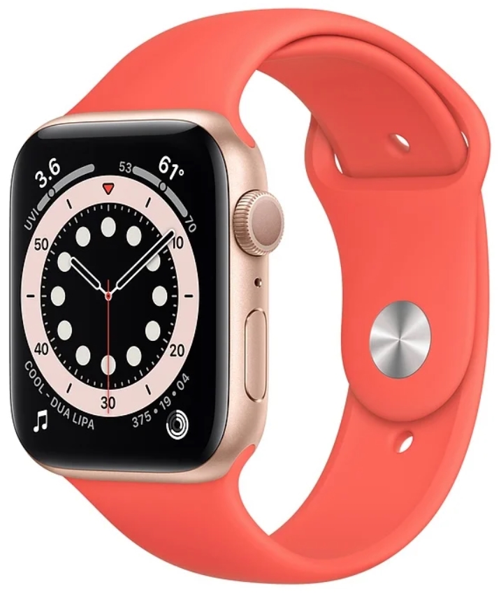 Умные часы Apple Watch Series 6 GPS 44mm Aluminum Case with Sport Band Pink (Золотистый/розовый цитрус)