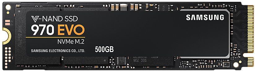 SSD Накопитель Samsung 970 EVO, 500Gb, M.2 2280, PCI-E x4, SSD (MZ-V7E500B)