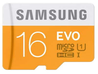 Карта памяти Samsung Micro SDHC EVO 16GB Class 10 Без переходника (MB-MP16D/EU)