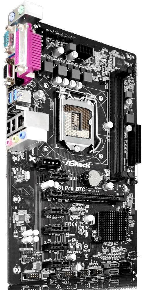 Материнская плата Asrock H81 Pro BTC R2.0, ATX, Retail