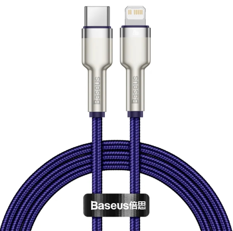 Кабель 2 в 1 Baseus Cafule Series Metal Data Cable Type-C to Lightning PD 20W (CATLJK-A05) Purple (Фиолетовый)