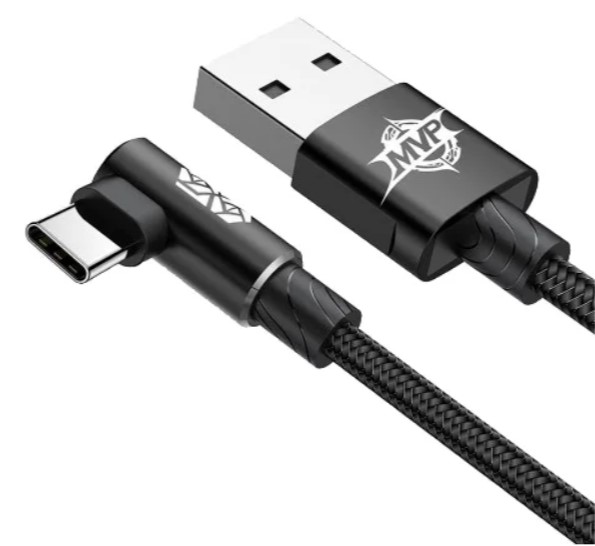 Кабель Type-C Baseus CATMVP-A01 Baseus MVP Elbow USB - USB Type-C 1м Black (Черный)