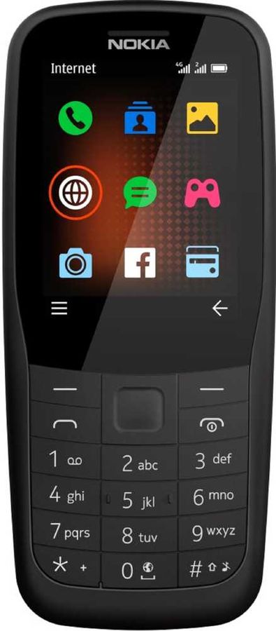 Мобильный телефон Nokia 220 4G Dual Sim Black (Черный)