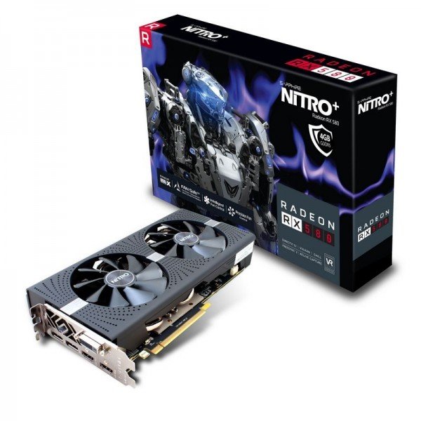 Видеокарта Sapphire Radeon RX 580 Nitro+ Radeon RX 580, 4Gb, GDDR5 (11265-07-20G)