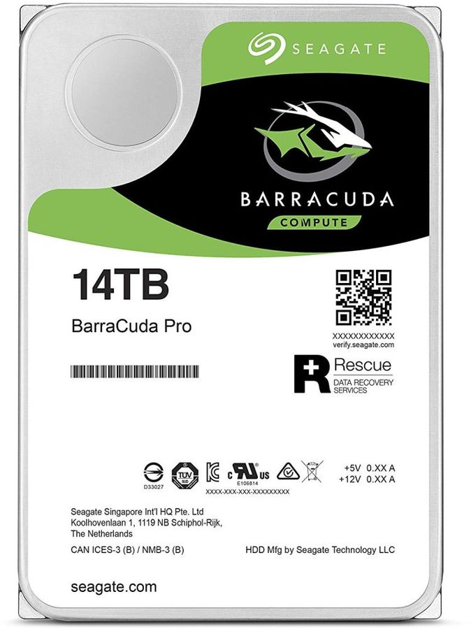 Жесткий диск Seagate Barracuda Pro ST14000DM001, , 3.5", SATA III, HDD (ST14000DM001)