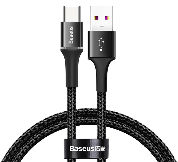 Кабель Type-C Baseus CATGH-H01 Halo Data Cable USB for Type-C 40W 2м Black (Черный)