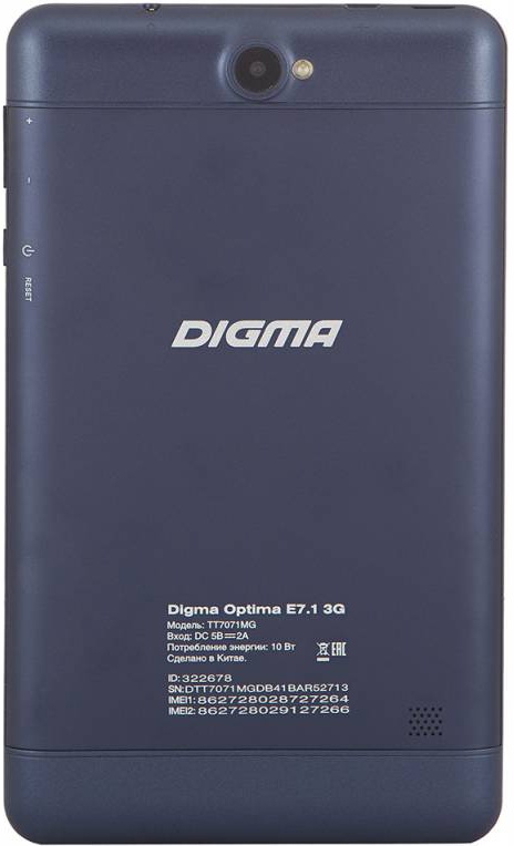 Планшет Digma Optima E7.1 3G 4GB Черный
