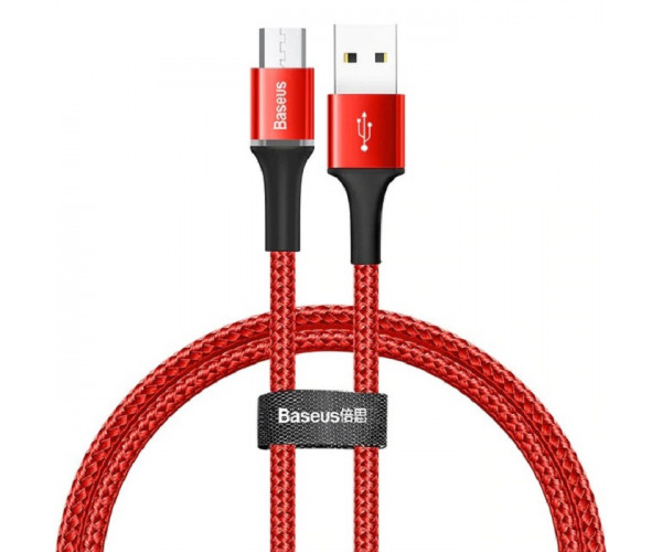 Кабель Micro USB Baseus CAMGH-D09 Halo Data Cable USB For Micro 3A 0,25м Red (Красный)