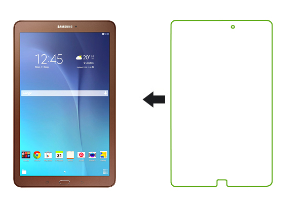 Защитное стекло Ainy (0,33mm) 9H для Samsung Galaxy Tab E 9.6 Прозрачный