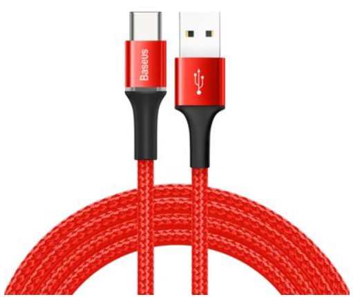 Кабель Type-C Baseus CATGH-H09 Halo Data Cable USB for Type-C 40W 2м Red (Красный)