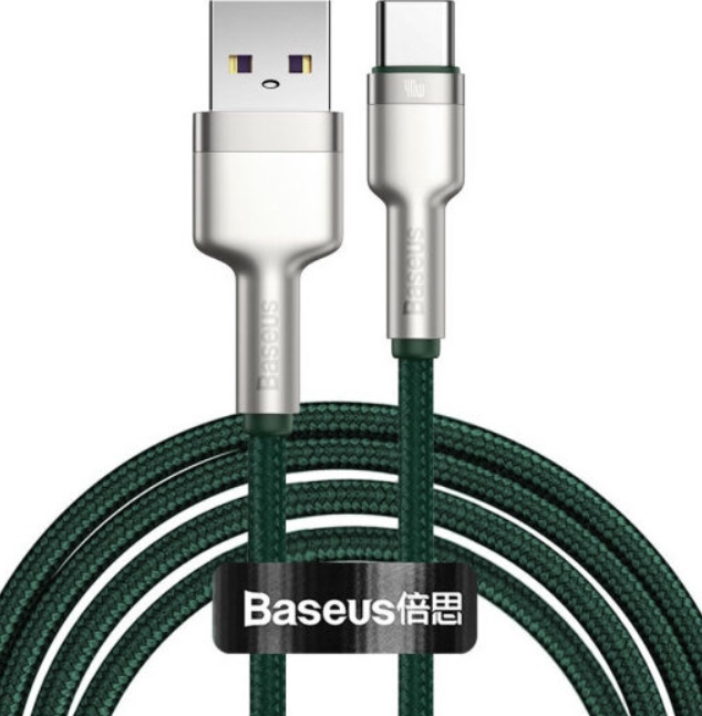 Кабель Baseus Cafule Series Metal Data Cable Type-C to Type-C 100W 1m (CATJK-C06) Green (Зеленый)