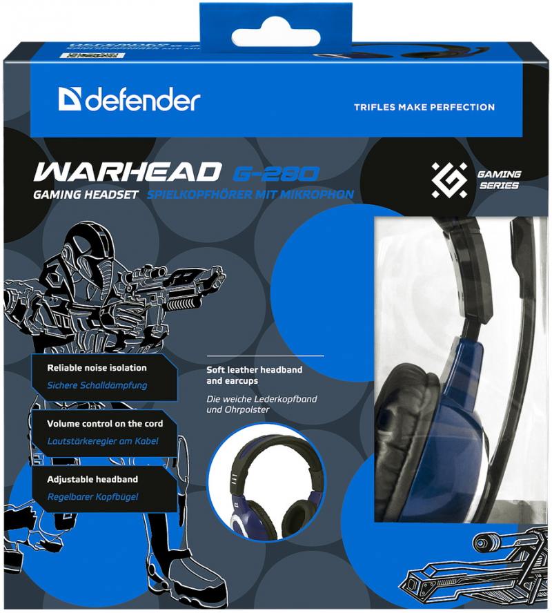 Компьютерная гарнитура Defender Warhead G280 Синий