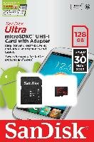 ����� ������ SanDisk Micro SDXC Ultra 200X 128GB Class 10 ���������� � ��������� (SDSDQUA-128G-G46A)