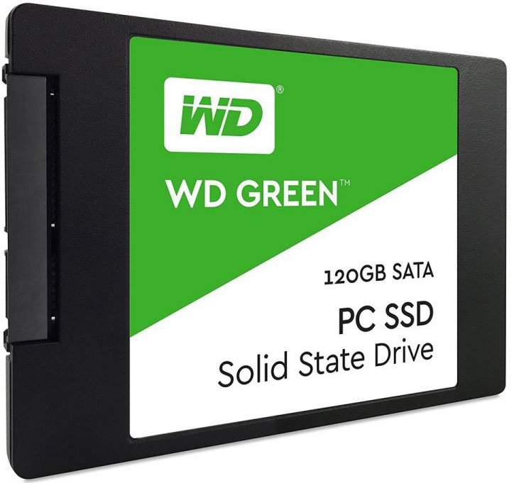 SSD Накопитель Western Digital Green WDS120G2G0A, 120Gb, 2.5", SATA III, SSD (WDS120G2G0A)
