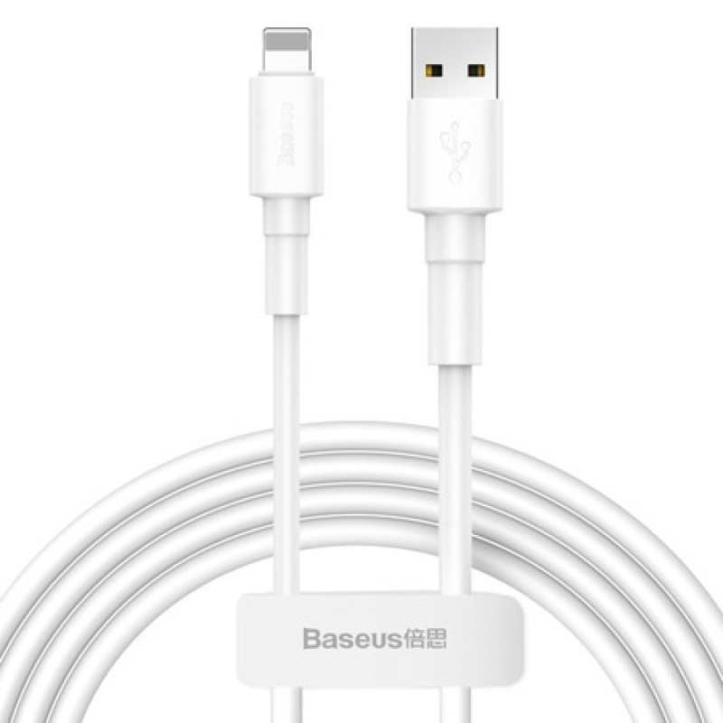 Кабель Lightning Baseus CALSW-02 Mini White Cable USB For iP 2.4A 1м White (Белый)