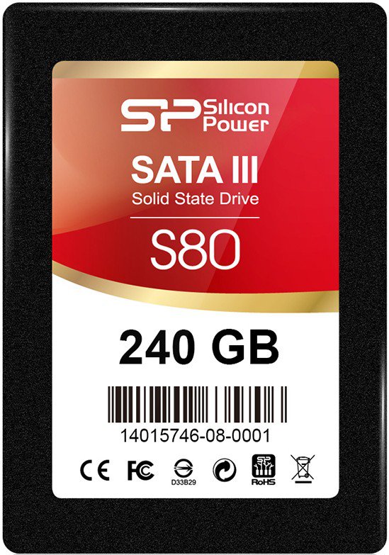 SSD Диск Silicon Power S80, 240Gb, 2.5", SATA III, SSD (SP240GBSS3S80S25)