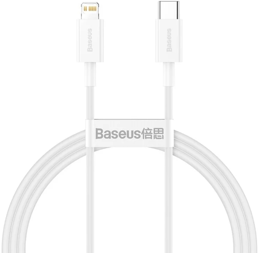Кабель Кабель 2 в 1 Baseus Superior Series Fast Charging Data Cable Type-C to iP PD 20W 1м (CATLYS-A02) White (Белый)