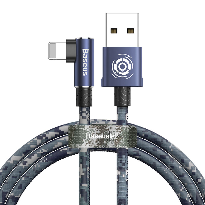 Кабель Lightning Baseus CALMC-A03 Camouflage Mobile Game Cable USB For iP 2.4A 1м Blue (Синий)