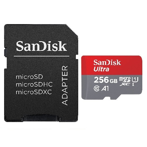 Карта памяти SanDisk Micro SDXC UHS A1 256GB Class 10 Переходник в комплекте (SDSQUAR-256G-GN6MA)